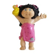 Cabbage Patch Mini Doll PVC Toy Figure Vintage 1984 80s Kid Bathtime Pink Towel - $14.94