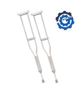 New Aluminum Pediatric Youth Crutches 31-40 Inch 175 lbs Capacity 10416-1 - £28.86 GBP