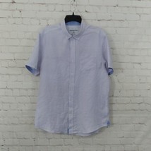 International Report Shirt Mens Large Purple Geometric Short Sleeve Butt... - £14.17 GBP