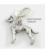 Manchester Terrier Dog Charm 3-d Solid Sterling Silver - $885.80 MXN