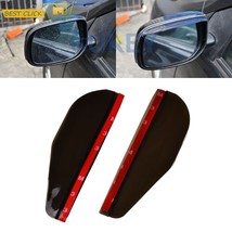 Pair Smoked Black Car Door Side Rear View Wing Mirror Rain  Guard Weather Snow S - £30.23 GBP