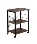 Baker&#39;s Rack 3-Tier Kitchen Utility Microwave Oven Stand Storage Cart w/... - $1,138.19 MXN+
