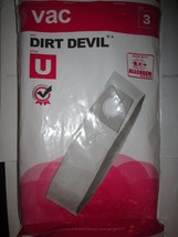 Dirt Devil U Bag - 3 pack - $2.92
