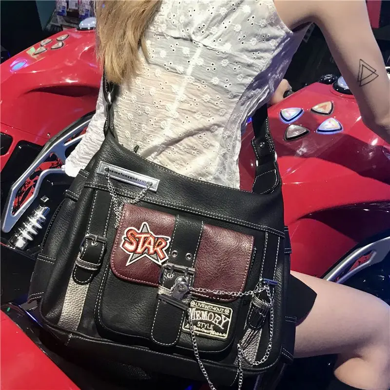 Ssenger bag fashion y2k chains bolso mujer 2023 new subculture punk aesthetic crossbody thumb200