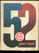 CHICAGO CUBS 1952 YEARBOOK--WRIGLEY FIELD-NL-BASEBALL VG - $80.70