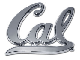 cal bears uc berkeley california script shiny logo chrome auto car emblem - £22.53 GBP