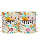 I LOVE YOU MOM Floral Ceramic Coffee Mug 15.56 OZ Gifts for Mom - Mother... - £15.21 GBP