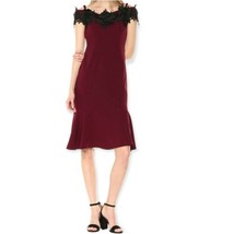 NEW Marina Burgundy Off Shoulder Dress Size 10 - £32.14 GBP