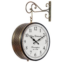 Antique Victoria Station Double Sided Railway Clock Wall Clock Home Decorative - £65.62 GBP