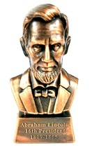 Abraham Lincoln 16th President Bust Die Cast Metal Collectible Pencil Sh... - $6.90