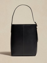 NWOT Banana Republic Oversized Vida Bag Black Smooth Leather  SOLD OUT MSRP $380 - £184.79 GBP