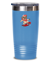 20 oz Tumbler Stainless Steel Insulated Funny Pug Skateboard Sports  - £23.94 GBP