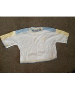 Deadstock Vintage 80&#39;s Bay Club Sweatshirt Crop top Short Sleeve White W... - $523.23 MXN