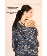 USN US NAVY NWU TYPE 1 BLUE DIGITAL CAMO BLUEBERRY JACKET BLOUSE TOP SMA... - $37.06 CAD
