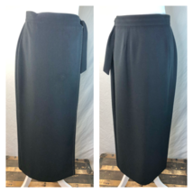 Sport Collection Black A-line Wrap Skirt Lined Heavy Womens Size 10 - £15.53 GBP