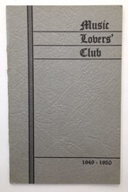 1949 - 1950 Music Lovers Club Program Booklet St. Paul Minneapolis Minne... - £11.92 GBP
