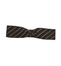 Vintage 80s Rockabilly Silk Striped Multicolor Clip On Bowtie Bow Tie Neck Tie - £15.92 GBP