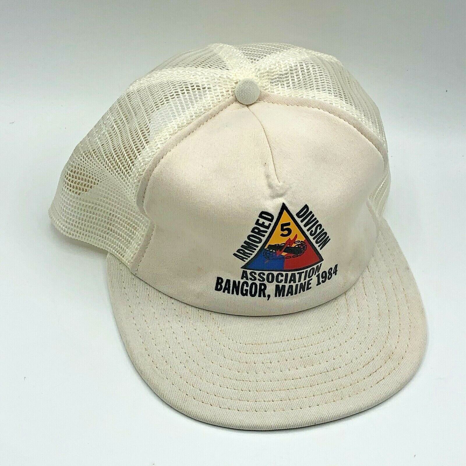 WWII US Army 5th Armored Corps Association Bangor Maine Reunion 1984 Whi... - $24.74