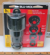 BLU-MOL 5 Pc Carbon Steel Hole Saw Kit Model 6560 For Wood or Plastic Up to 1&quot; - £11.79 GBP