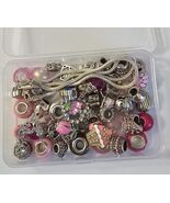 Pretties In Crystal Pink  - European Bead Bracelet - DIY - 52 Pcs - $13.88 CAD+ Pretties In Crystal Pink  - European Bead Bracelet - DIY - 52 Pcs - $13.88 CAD+