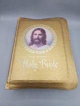 VTG Holy Bible Clarified Edition King James Version 1972 Illustrated Gold Gilt - £23.56 GBP
