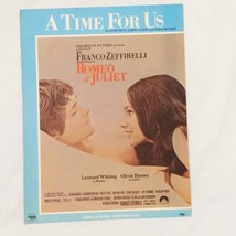 A Time for Us Romeo and Juliet Piano Sheet Music Nino Rota 1968 Larry Kusik - £19.07 GBP