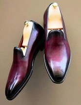 New Handmade Ox Blood Patina Loafers for Men Custom Made Shoes for Men - £113.22 GBP