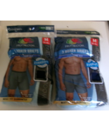 Six Fruit of the loom boxer briefs Size Medium 100% Cotton Assorted Blues - $20.77