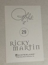 Ricky Martin Large 6”x3” Photo Trading Card  Winterland 1999 #29 - £1.54 GBP