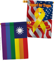 Taiwan Pride - Impressions Decorative Support Our Troops House Flags Pack HP1486 - £47.93 GBP