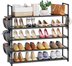 Strong Free-Standing Long Shoe Rack Organizer For Closets, Entryways, An... - £29.87 GBP