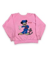 Vtg Walt Disney Production Sailor Mickey Mouse USA Pink Raglan Sweatshir... - £29.94 GBP