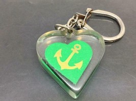 Vintage Heart Shaped Promo Keyring De Kuyper Keychain Ancien Porte-Clés Anchor - £7.41 GBP