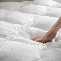 Bedsure Pillow Top Mattress Topper Queen Size - Cooling Mattress Pad Cotton - £30.36 GBP