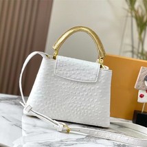 Women Fashion Tote Bag Clic Crossbody Handbag  Ostrich Pattern Leather  Bag Ladi - £301.54 GBP