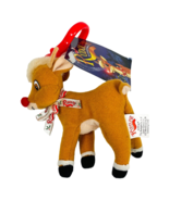1999 Rudolph Keychain 4” Plush Christmas Reindeer For Purse Or Backpack ... - £11.66 GBP