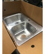 KOHLER 75791-1-NA 33" Double-Bowl Stainless Steel Sink 9¼" Deep New, Sealed Sink - $227.69