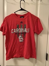 Adidas Boys MLB St Louis Cardinals Red Shirt Size Medium - £19.83 GBP