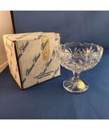 Princess House Highlights 24% Lead Crystal Footed Dessert Bowl Dish #801... - $9.89