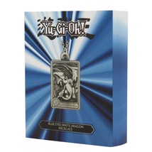 Yu-Gi-Oh! Blue-Eyes White Dragon Necklace Pendant Charm Figure Antique Nickel - £31.96 GBP