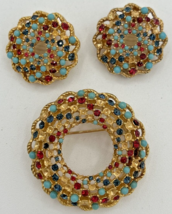Vintage 1960&#39;s Sarah Coventry Demi Parure Brooch &amp; Clip On Earrings Set ... - $49.99