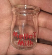 Vintage Sanitary Farm Dairies Mello&quot;D&quot; Milk Restaurant Creamer Mini Bottle - $32.71