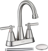 Brushed Nickel Bathroom Sink Faucet, Sbosbo 4 Inch Bathroom Faucet For S... - $798.39 MXN