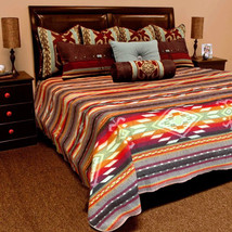 Extra Large Soft and Warm ALPACA Wool Blanket 75&quot;x90&quot; Inca Southwestern Design - £119.84 GBP