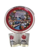 1982 World’s Fair Whiskey Glasses And Coca Cola Plate -Knoxville Tennessee - £18.22 GBP