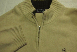 GORGEOUS Jezequel Light Brown 1/4 Zip Sweater Made in Italy XL - £21.49 GBP