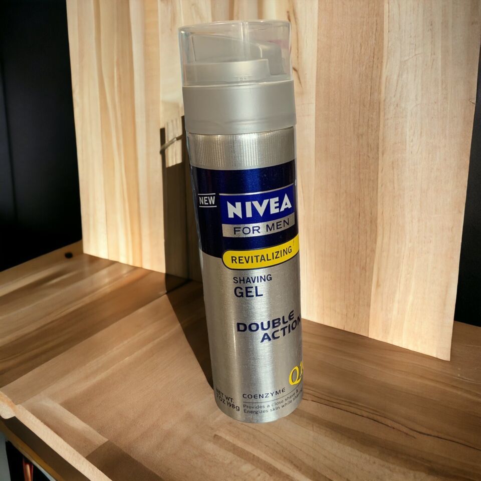Nivea for Men Revitalizing Double Action Shaving Gel 7 oz Coenzyme Q10 RARE - $13.96