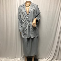 Softwear by Daniel Kiviat Gray Suit Womens Jacket Medium Skirt Petite Me... - $29.39