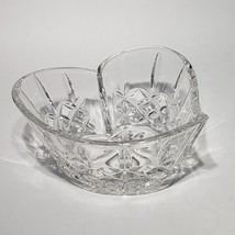 Waterford Crystal Sweetheart 6&quot; Heart Bowl Asymetric Dish Etched Signature - $32.95