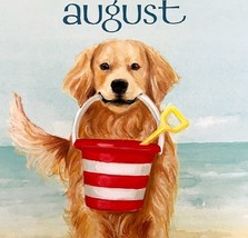 Golden Retriever Beach August Dog Days Poster Calendar 14 x 11&quot; Art DWDDCal - $29.99
